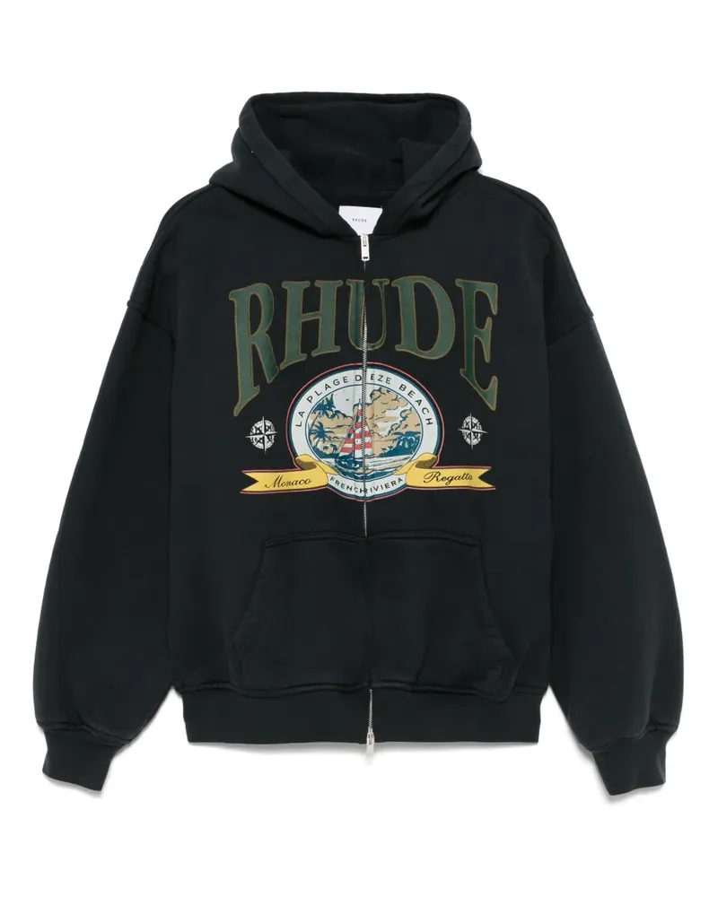 RHUDE Monaco Regatta Hoodie - Schwarz Schwarz