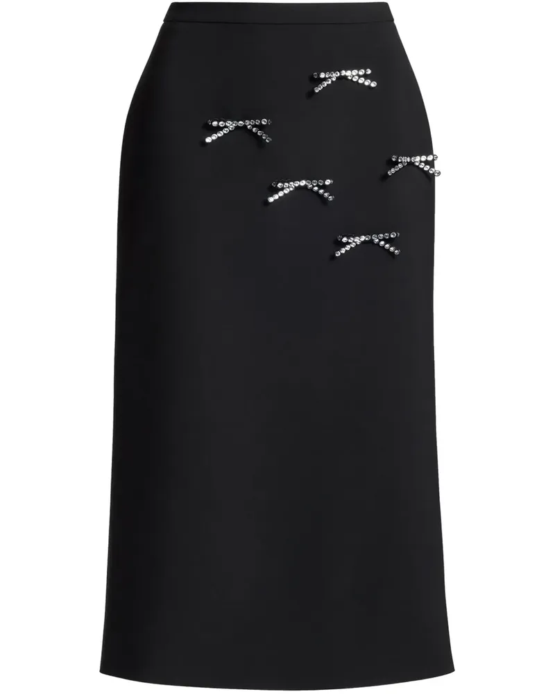 Elie Saab Midirock mit Schleife - Schwarz Schwarz