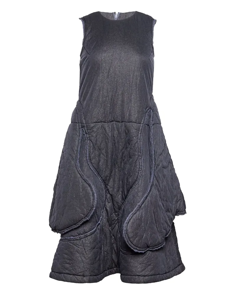Comme des Garçons Midikleid mit rundem Ausschnitt - Schwarz Schwarz