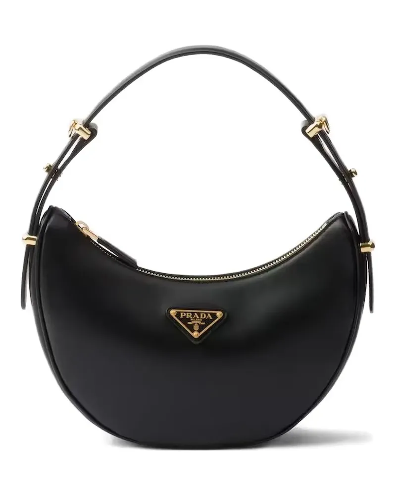 Prada Schultertasche aus Leder - Schwarz Schwarz
