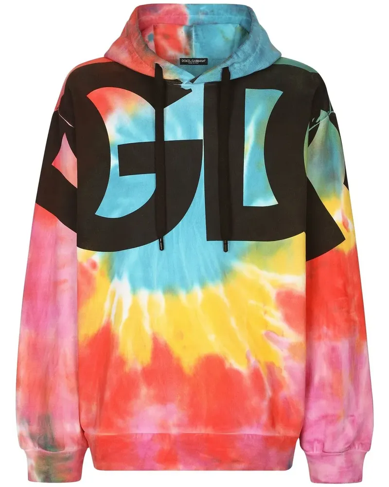 Dolce & Gabbana Hoodie mit Batikmuster - Blau Blau