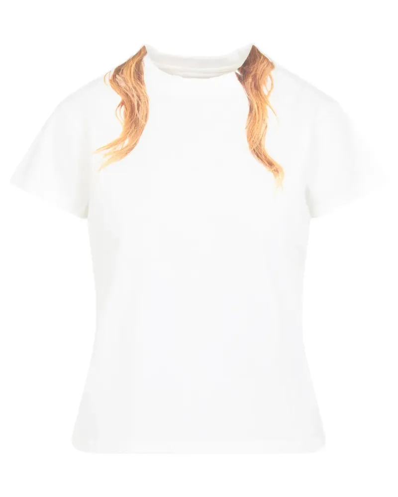 Maison Margiela T-Shirt mit rundem Ausschnitt - Weiß Weiß