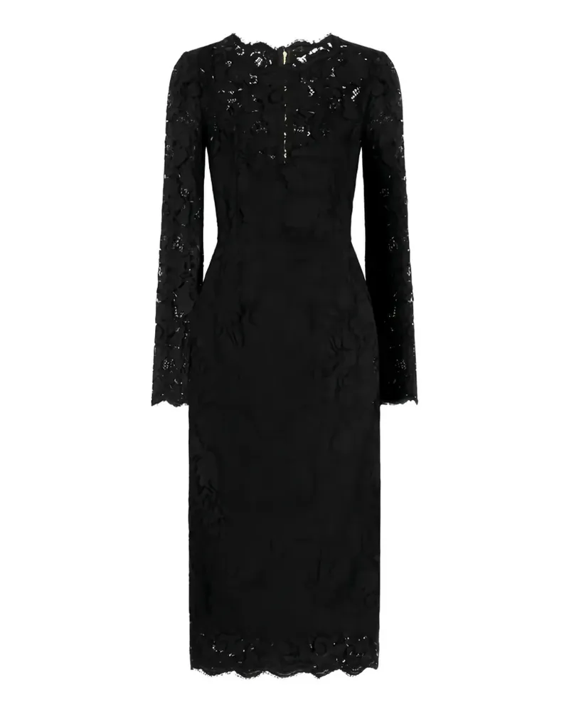 Dolce & Gabbana Midikleid aus Spitze - Schwarz Schwarz
