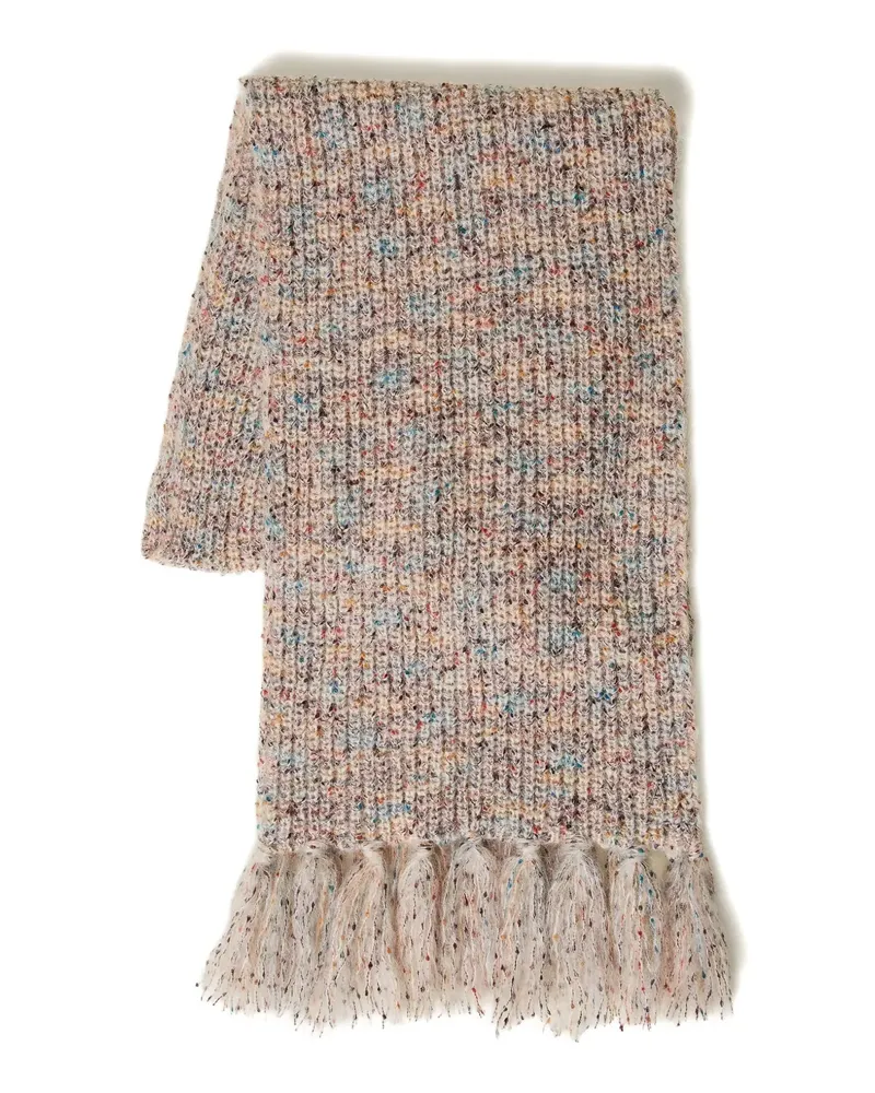 Twin-Set Gestrickter Schal mit Quastenfransen - Nude Nude