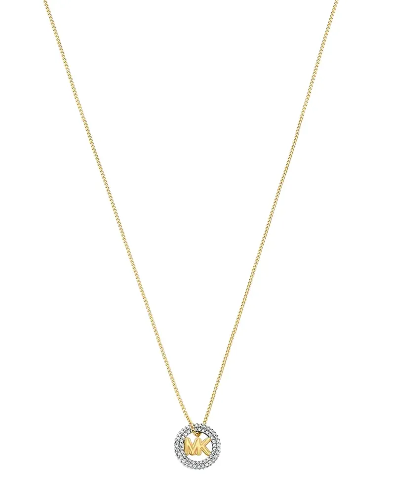 Michael Kors logo-plaque necklace (set of three) - Gold Gold