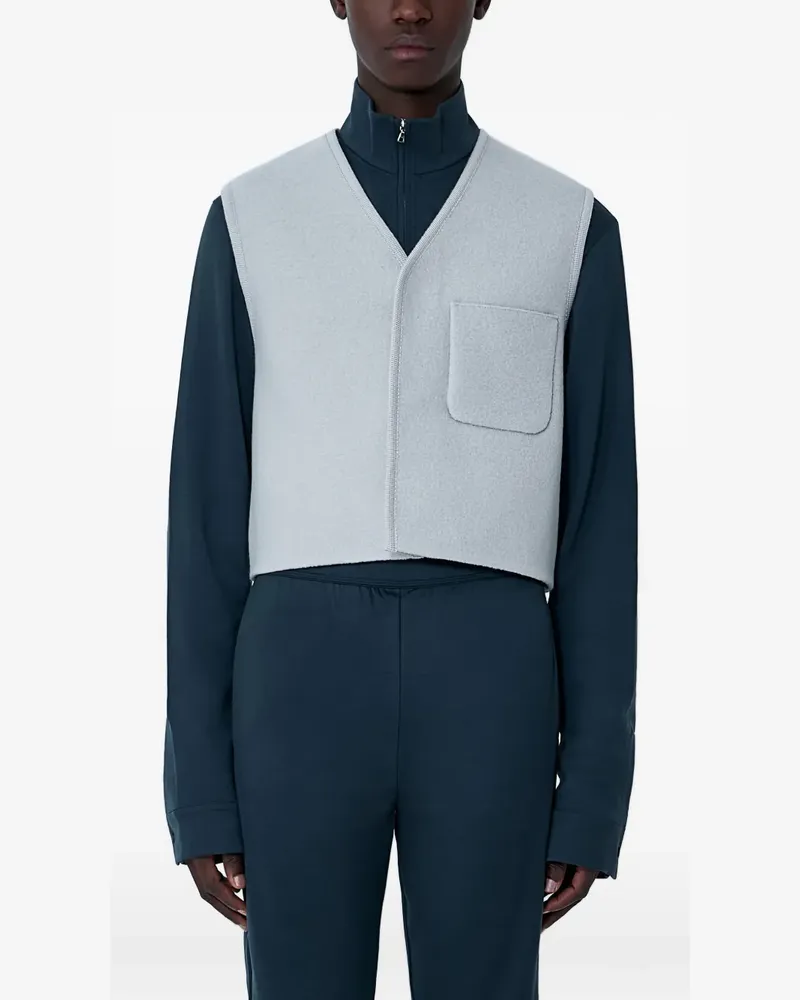 Rier patch-pocket V-neck gilet - Grau Grau