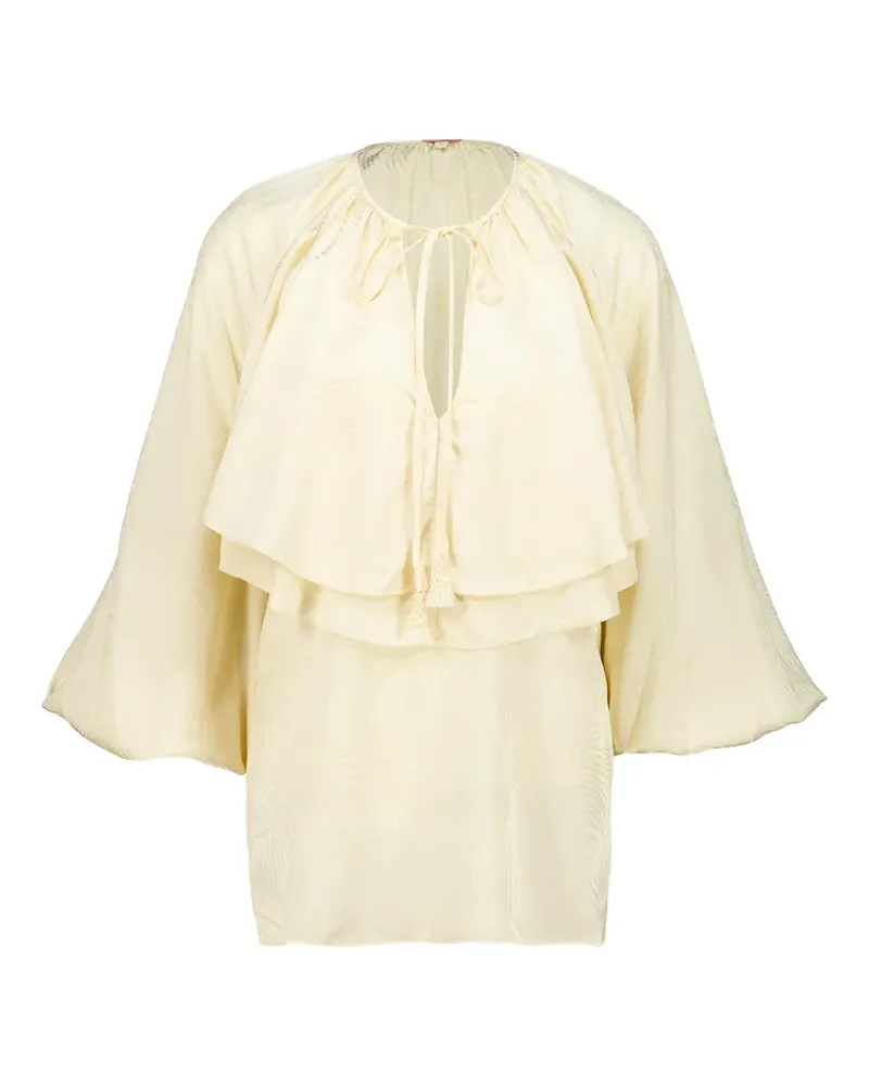 Johanna Ortiz Brisa Colectiva jacquard blouse - Weiß Weiß