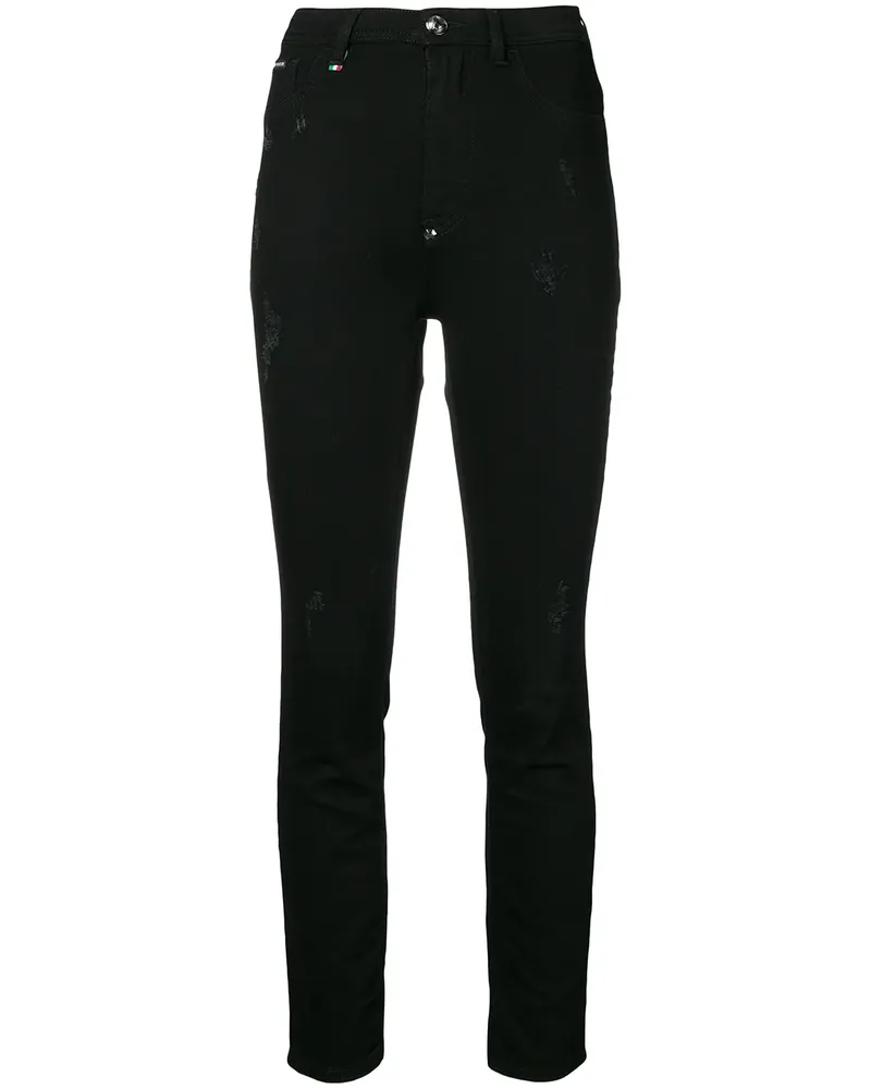 Philipp Plein Leggings mit hohem Bund - Schwarz Schwarz
