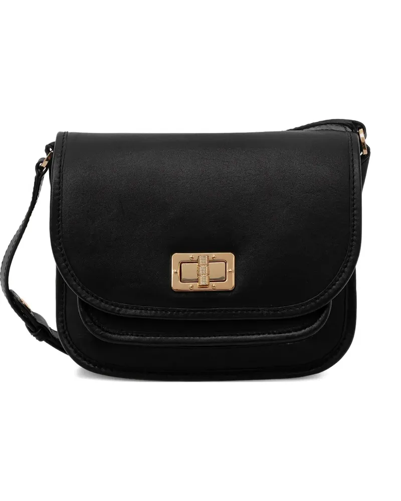 Geox Flavrie Umhängetasche mit Drehverschluss - Schwarz Schwarz