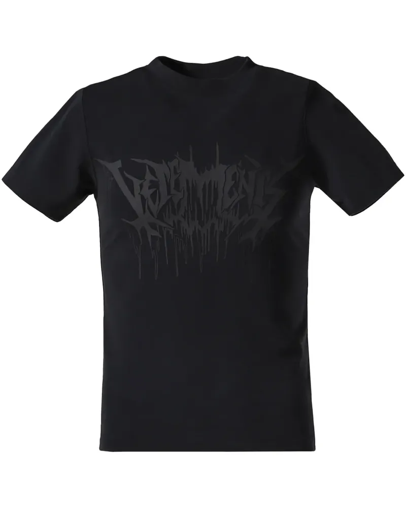 VETEMENTS T-Shirt mit Logo-Print - Schwarz Schwarz