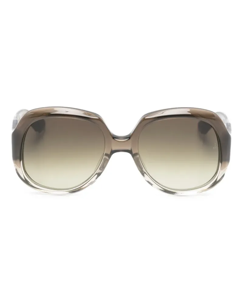 Jacques Marie Mage Sonnenbrille mit geometrischem Gestell - Grau Grau
