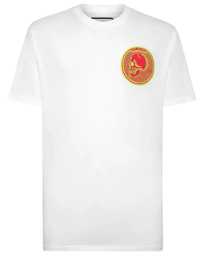 Philipp Plein T-Shirt mit Logo-Patch - Weiß Weiß