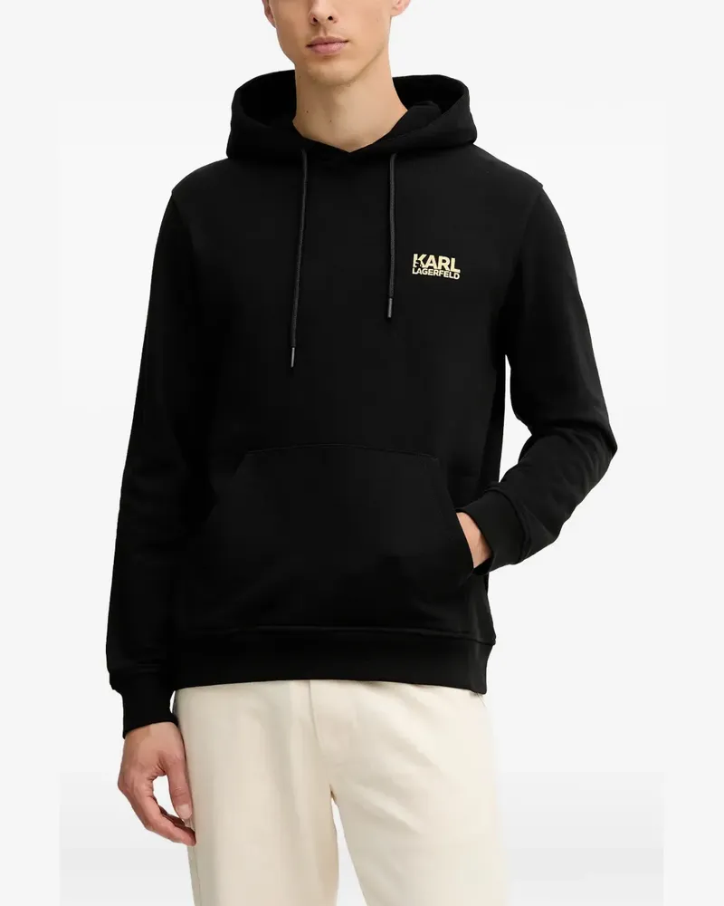 Karl Lagerfeld Hoodie mit Logo-Print - Schwarz Schwarz
