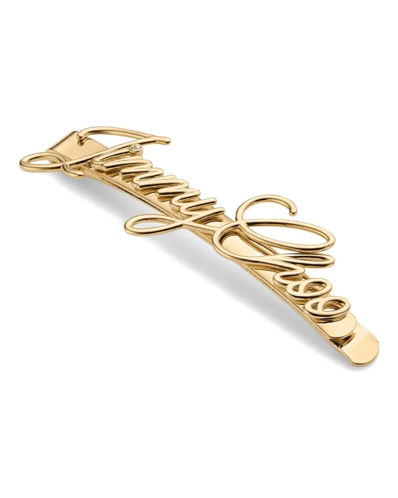 Jimmy Choo Haarspange mit Logo - Gold Gold