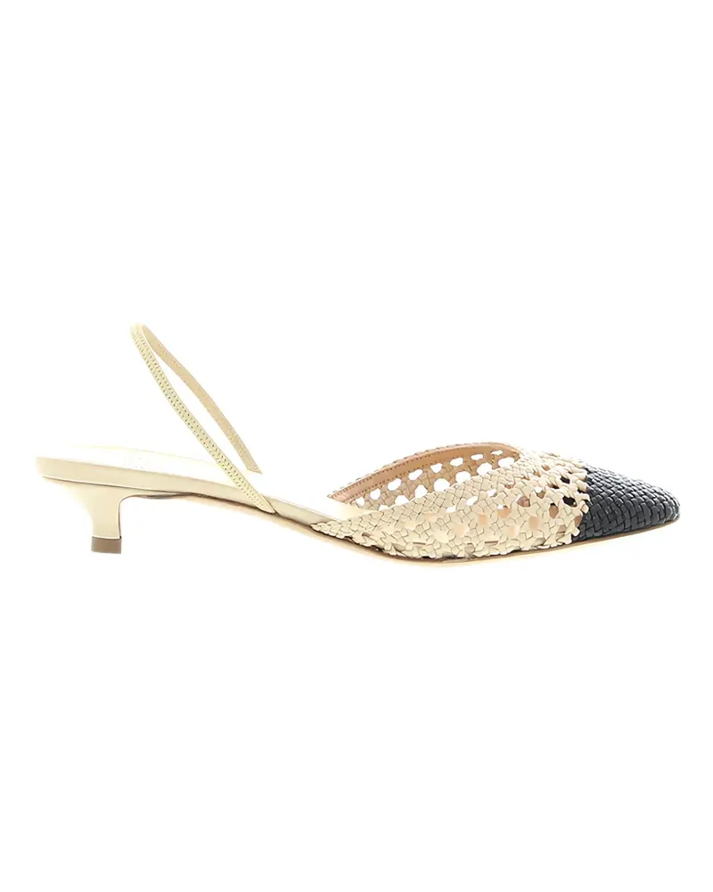 Francesco Russo crochet leather sandals - Weiß Weiß