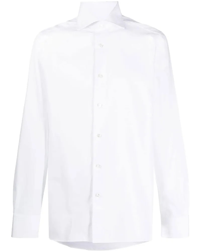 Ermenegildo Zegna Langärmeliges Hemd Weiß