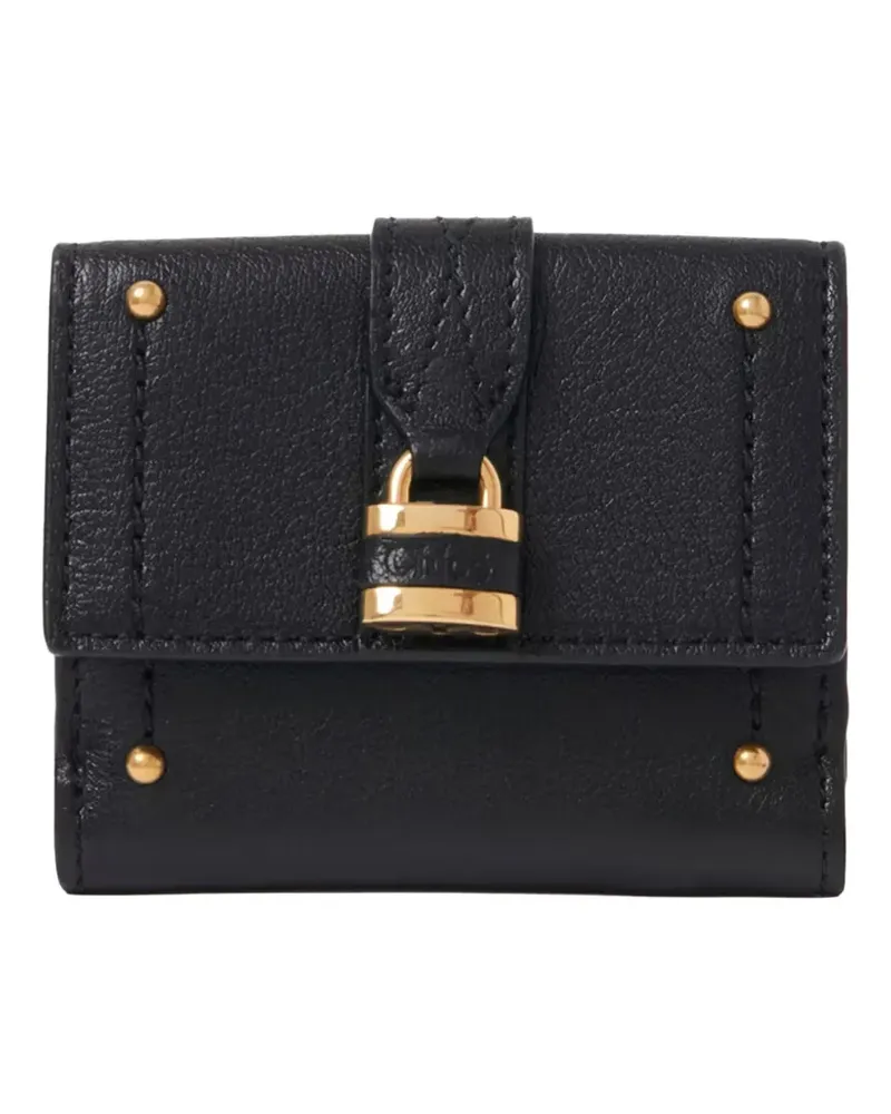 Chloé Mini Paddington Portemonnaie mit Schloss - Schwarz Schwarz