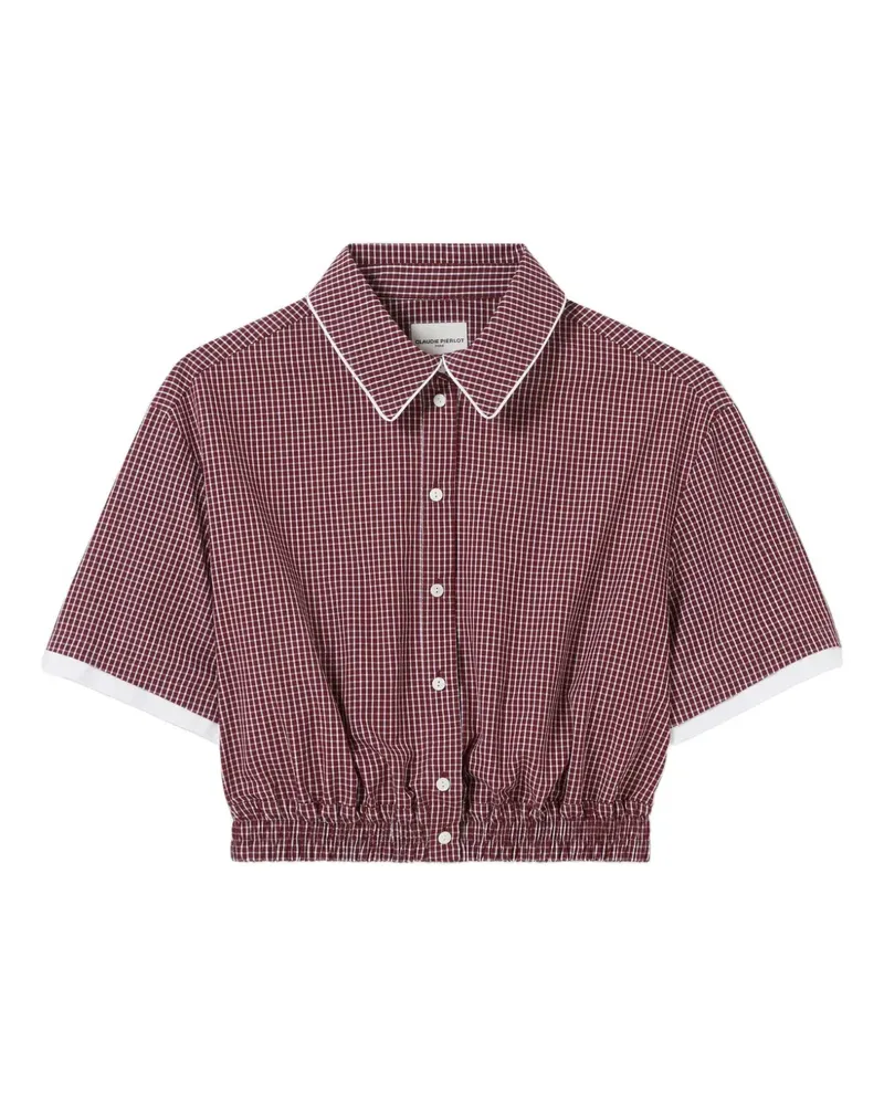 Claudie Pierlot Kariertes Cropped-Hemd - Rot Rot
