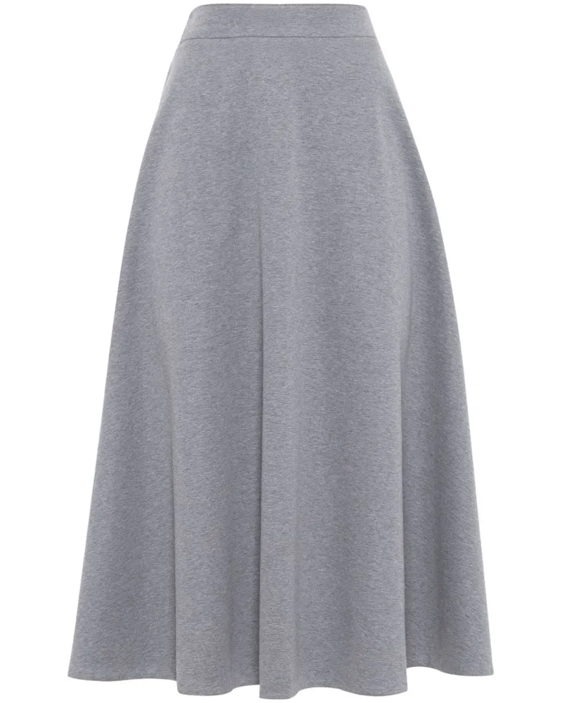 Brunello Cucinelli Midirock in A-Linie - Grau Grau