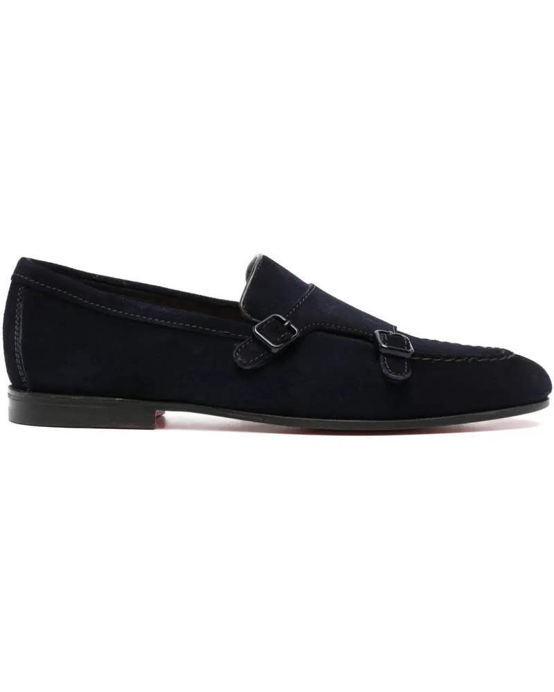 Santoni Monk-Schuhe aus Wildleder - Blau Blau