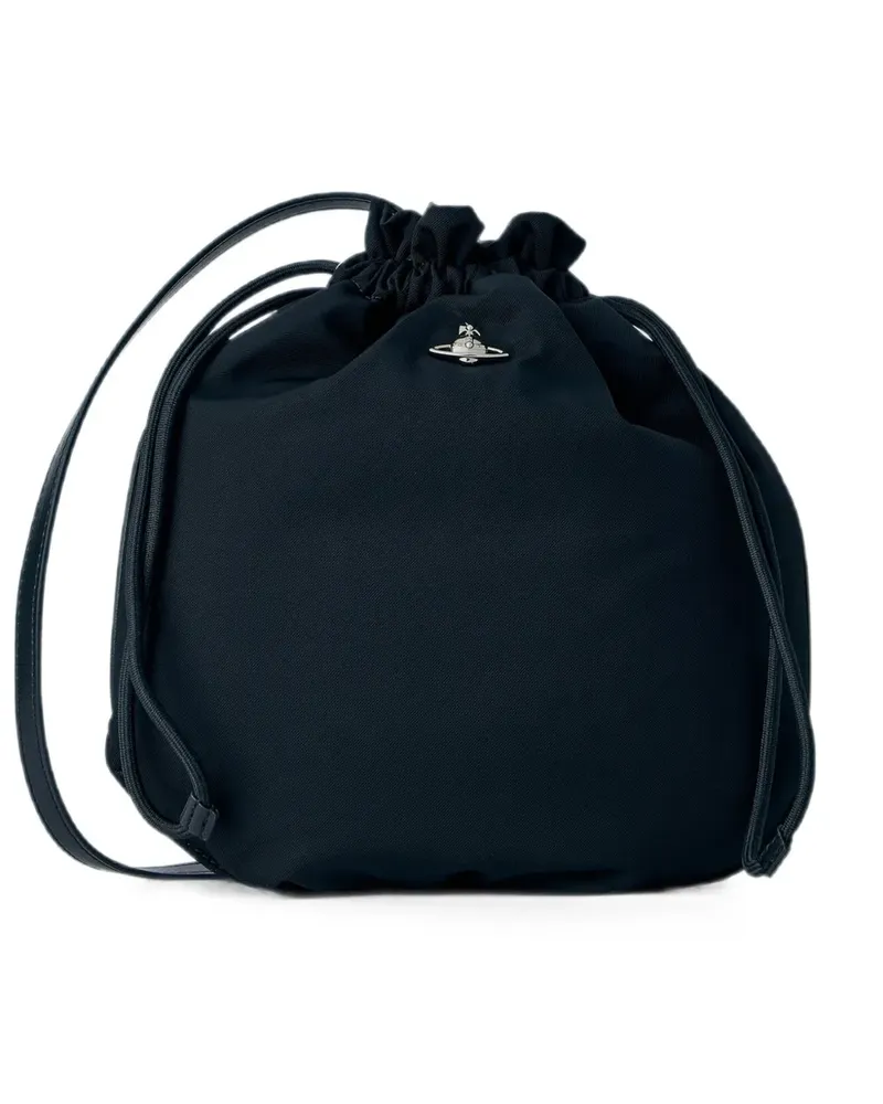 Vivienne Westwood Beuteltasche mit Logo-Emblem - Schwarz Schwarz
