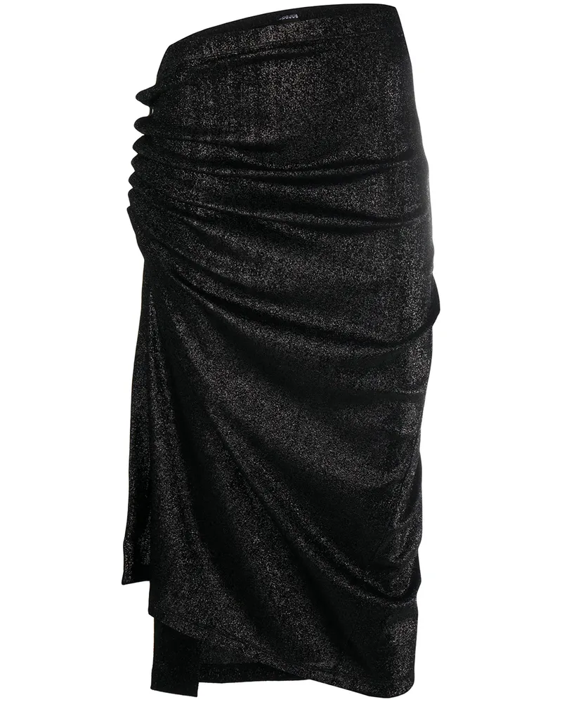 Paco Rabanne Asymmetrischer Metallic-Rock - Schwarz Schwarz