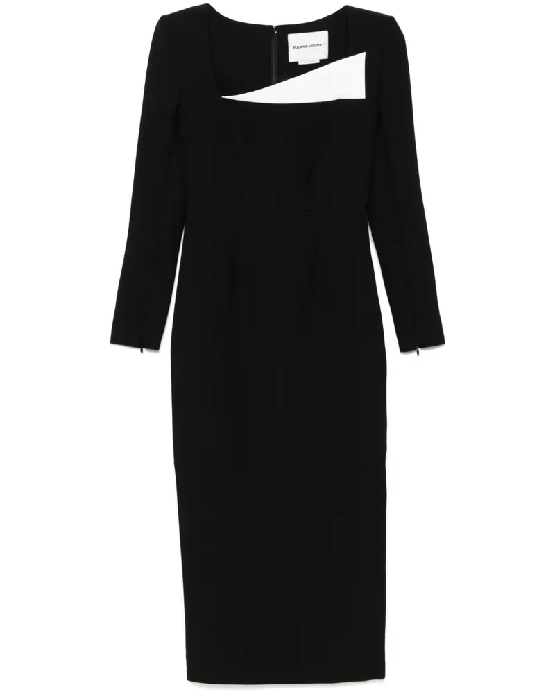 Roland Mouret Midikleid mit langen Ärmeln - Schwarz Schwarz