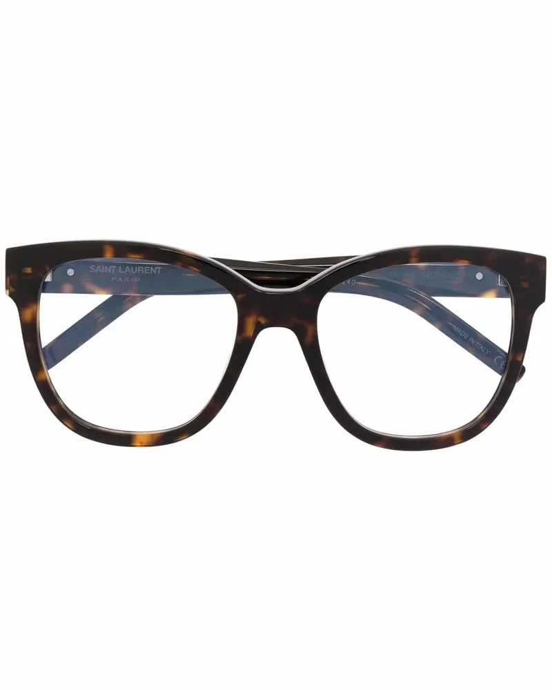 Saint Laurent Brille mit Oversized-Rahmen - Braun Braun