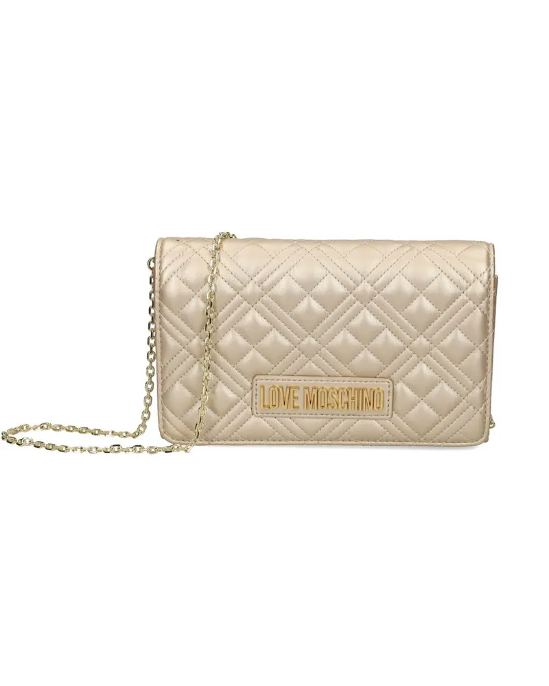Moschino Wattierte Satchel-Tasche - Gold Gold