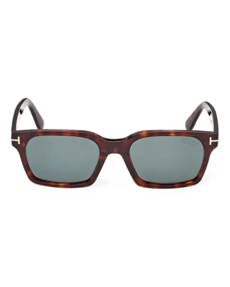 Tom Ford Eckige Hayden Sonnenbrille - Braun Braun