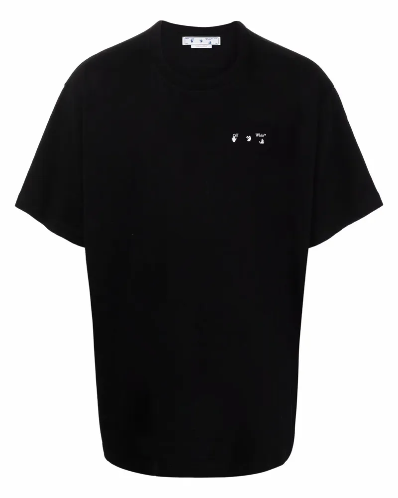 OFF-WHITE T-Shirt mit Caravaggio-Print - Schwarz Schwarz
