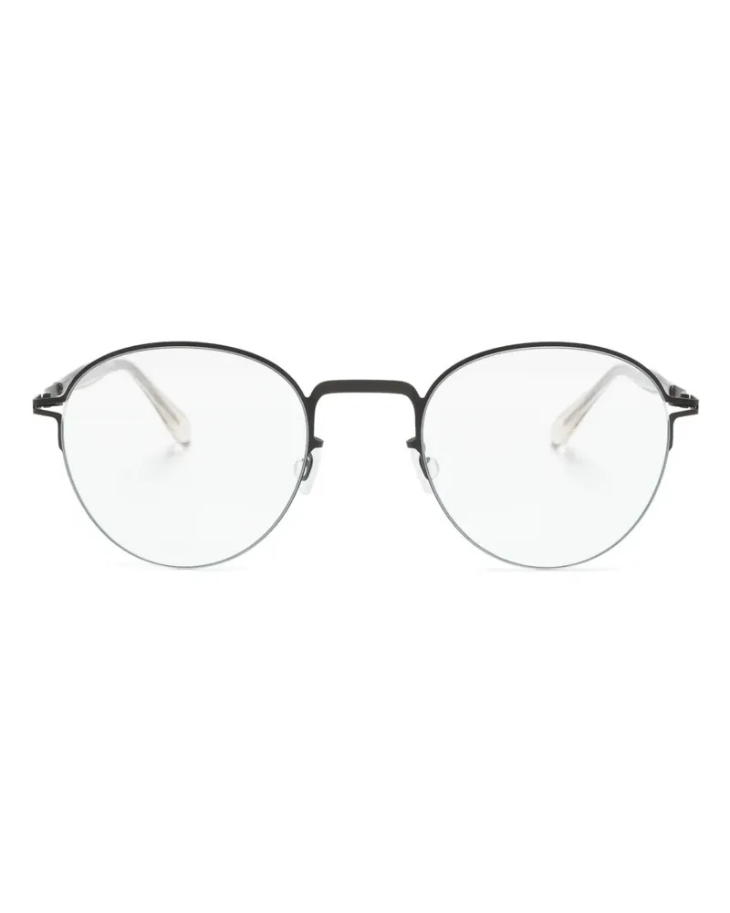 Mykita Tate Sonnenbrille mit rundem Gestell - Schwarz Schwarz