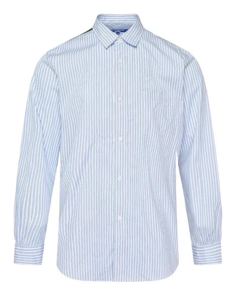 Junya Watanabe Gestreiftes Hemd im Patchwork-Look - Blau Blau
