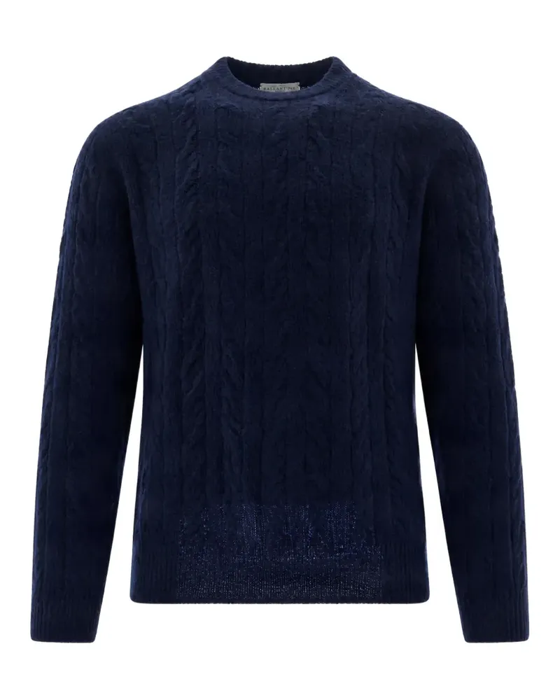 Ballantyne Pullover mit Zopfmuster - Blau Blau
