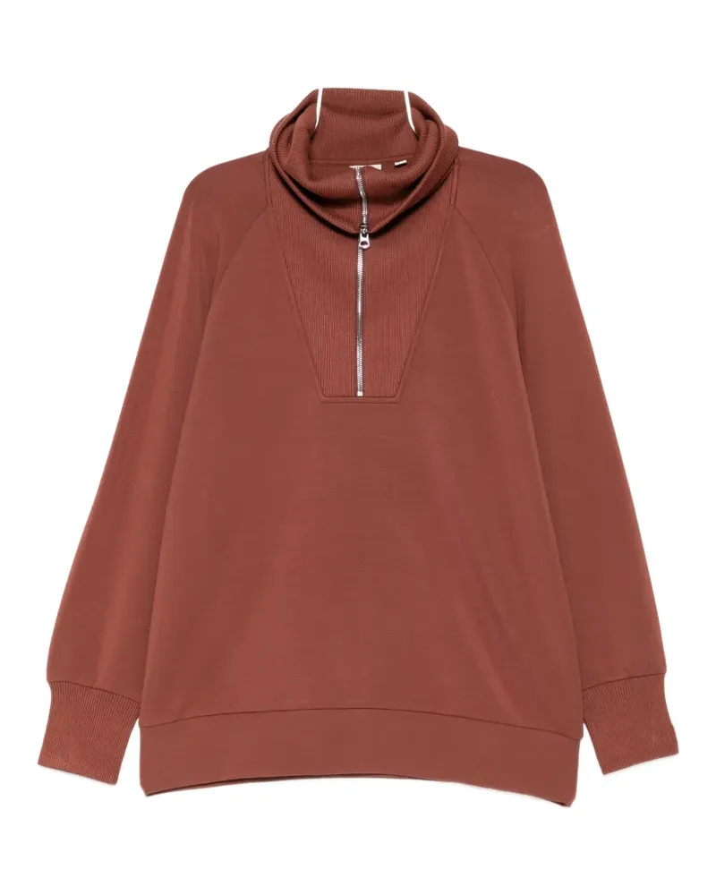 Varley Gerippter Xina Pullover mit Reißverschluss - Braun Braun