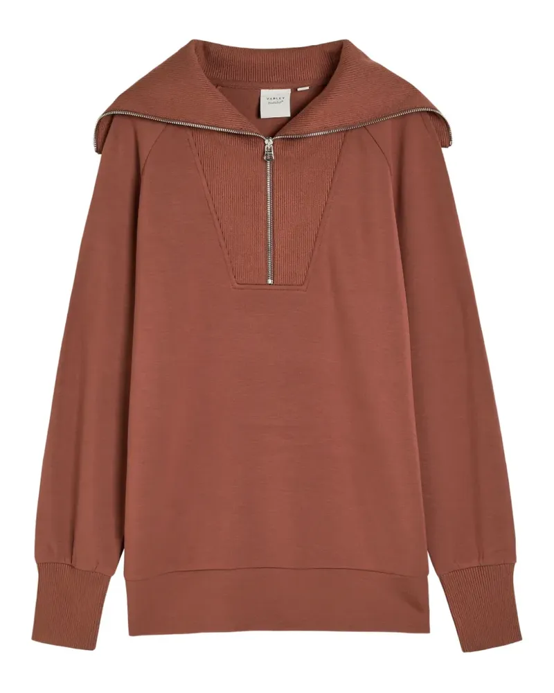 Varley Xina zip ribbed sweater - Braun Braun