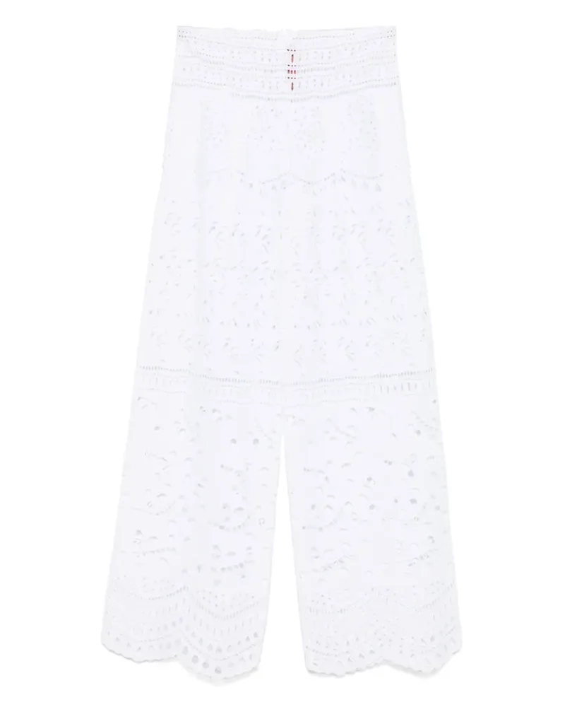 Ermanno Scervino Hose mit Lochstickerei - Weiß Weiß