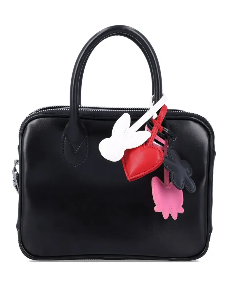 Comme des Garçons charm-detail leather bag - Schwarz Schwarz