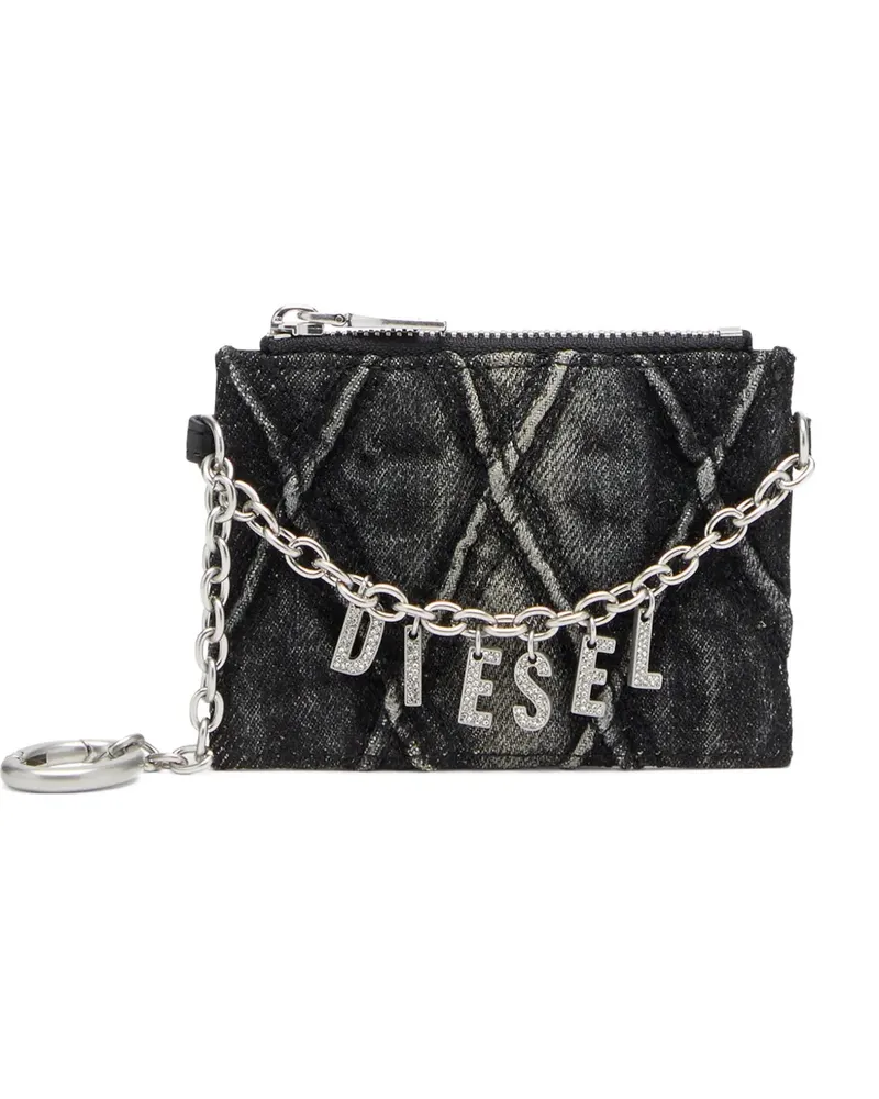 Diesel Kartenetui mit Kettendetail - Grau Grau