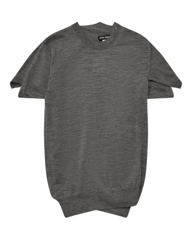 Junya Watanabe raglan short-sleeve knitwear - Grau Grau