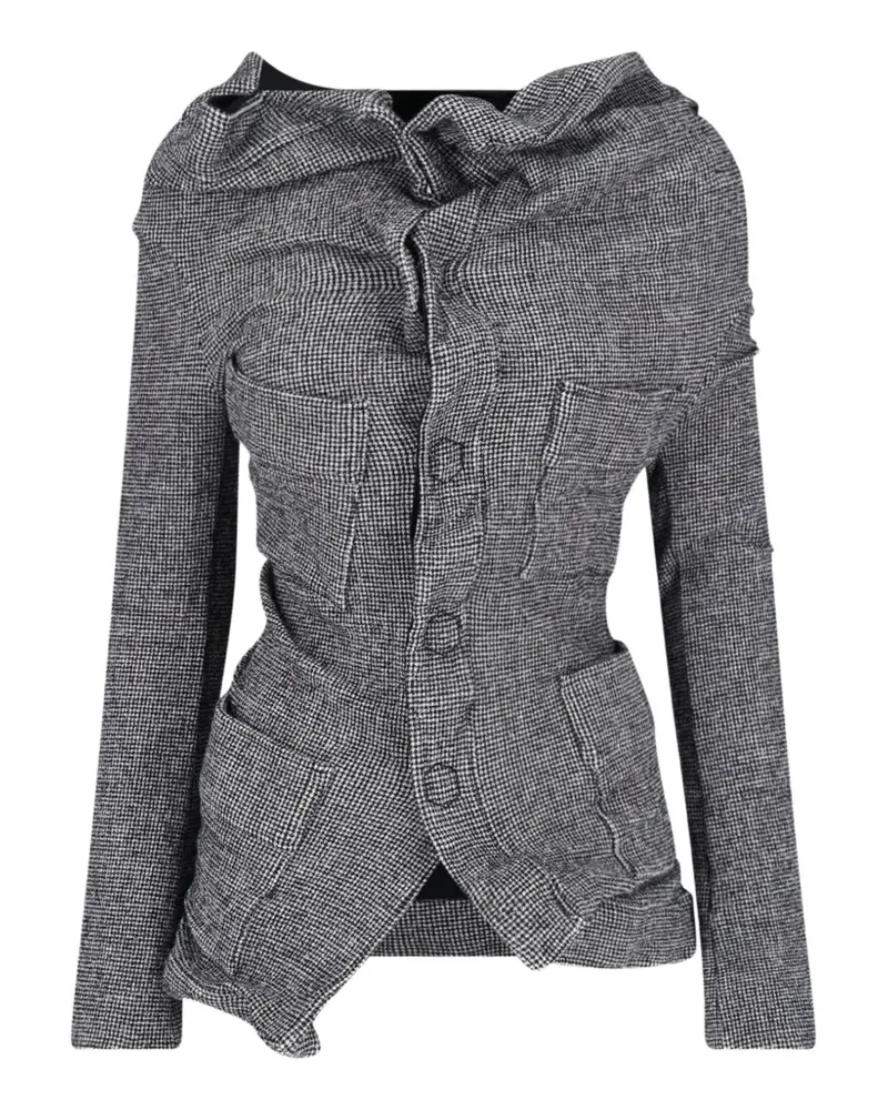 Junya Watanabe Jacke mit Hahnentrittmuster - Grau Grau
