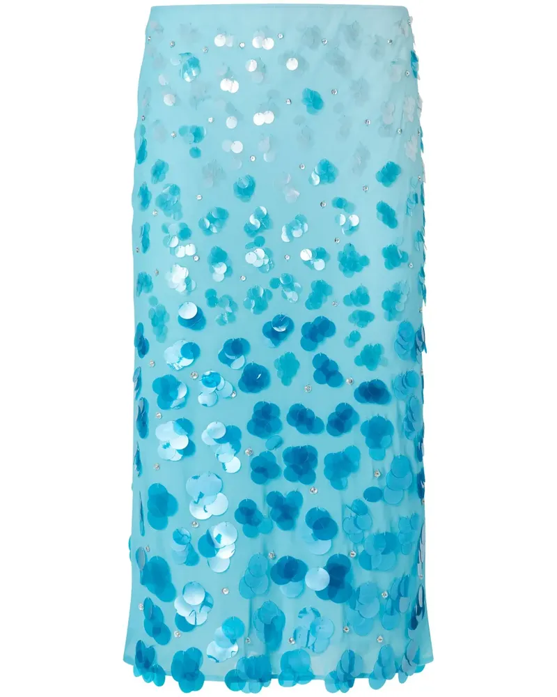 Pinko Midirock mit Pailletten - Blau Blau