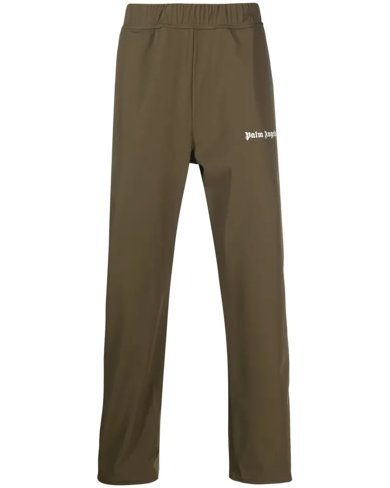 Palm Angels Cargohose mit Logo-Print - Grün Grün