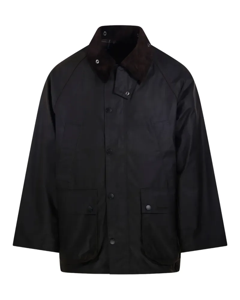 Barbour Gewachste Jacke mit Cordkragen - Schwarz Schwarz