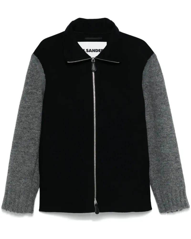 Jil Sander Jacke in Colour-Block-Optik - Schwarz Schwarz
