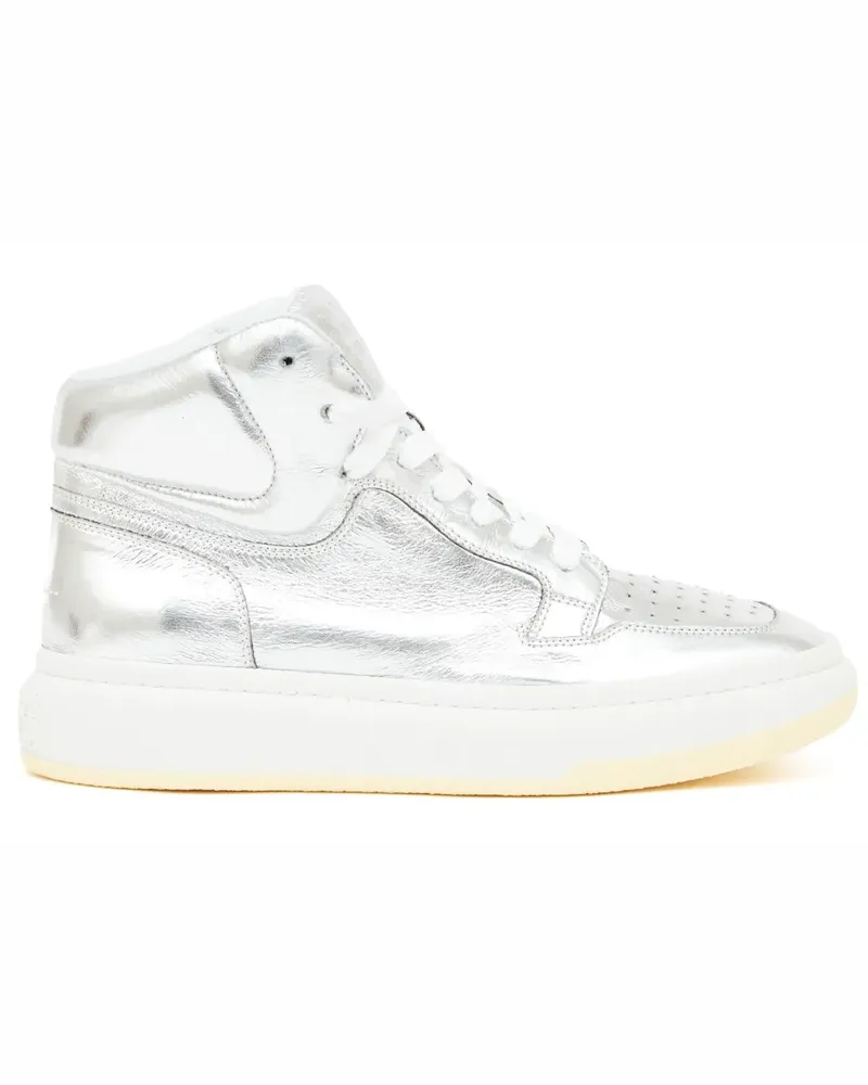 Maison Margiela High-Top-Sneakers mit Schnürung - Silber Silber