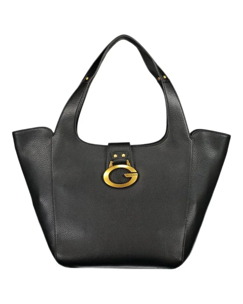 Guess Camden Tote Bag mit Logo-Schild - Schwarz Schwarz