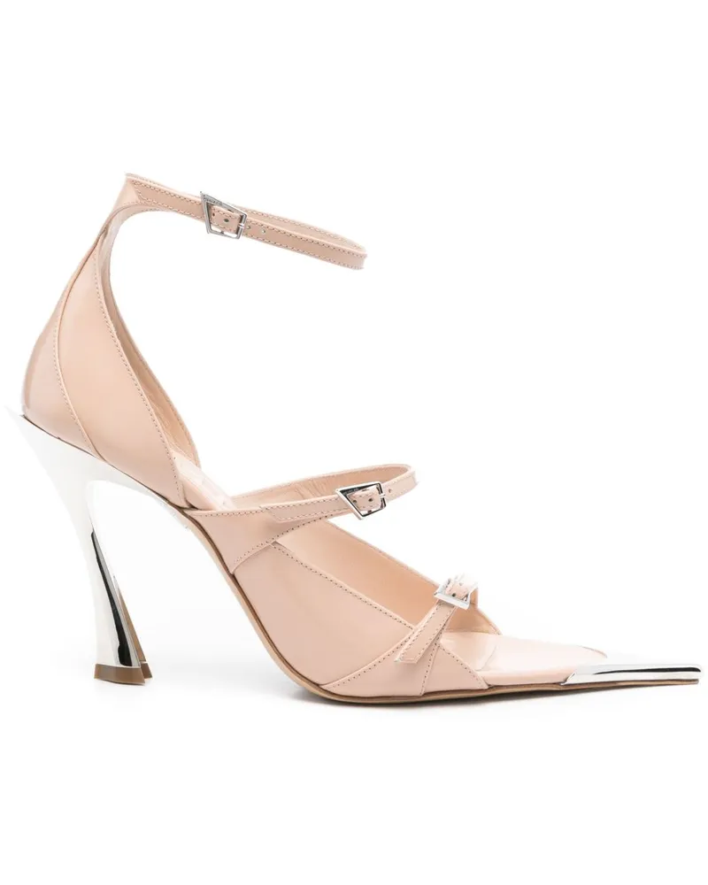 Thierry Mugler Gebürstete Sandalen 105mm - Nude Nude