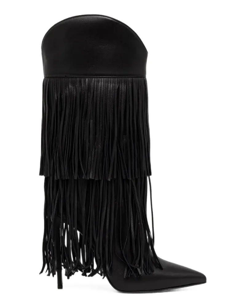 Le Silla Andy Stiefel mit Fransen - Schwarz Schwarz