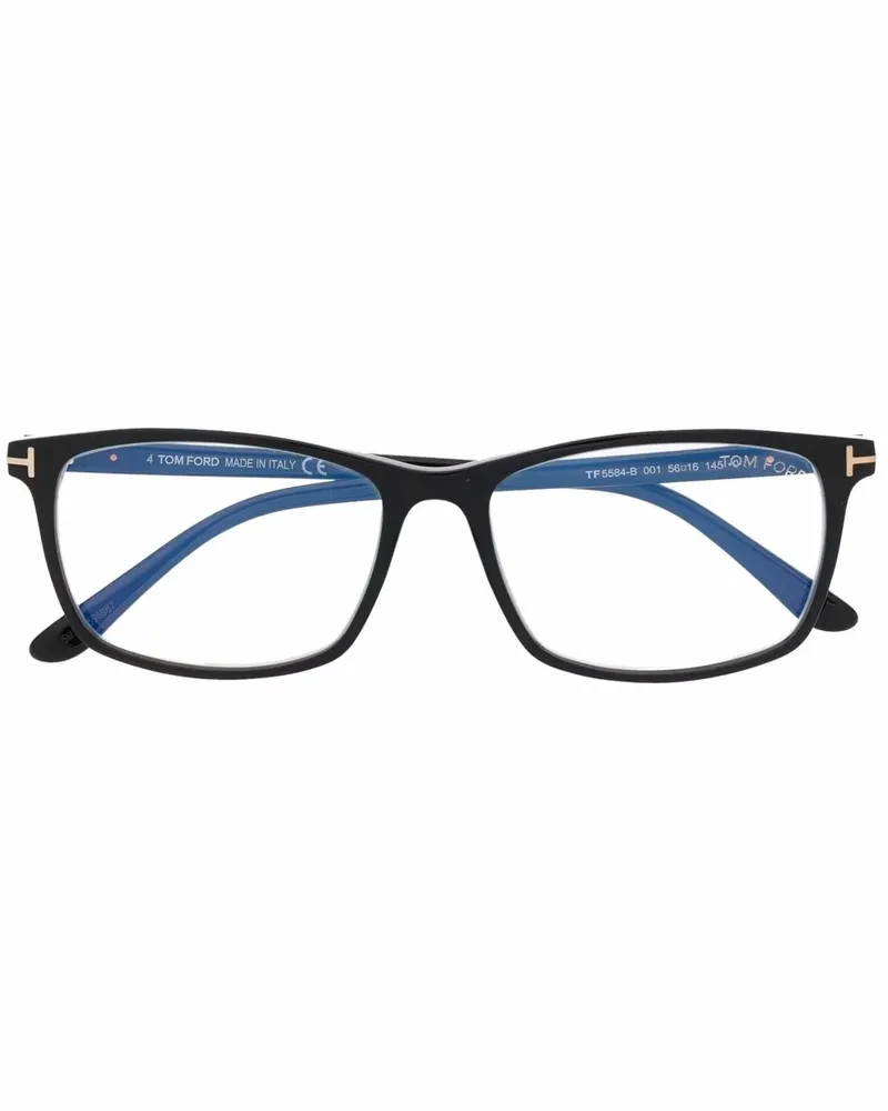 Tom Ford Eckige Brille - Schwarz Schwarz